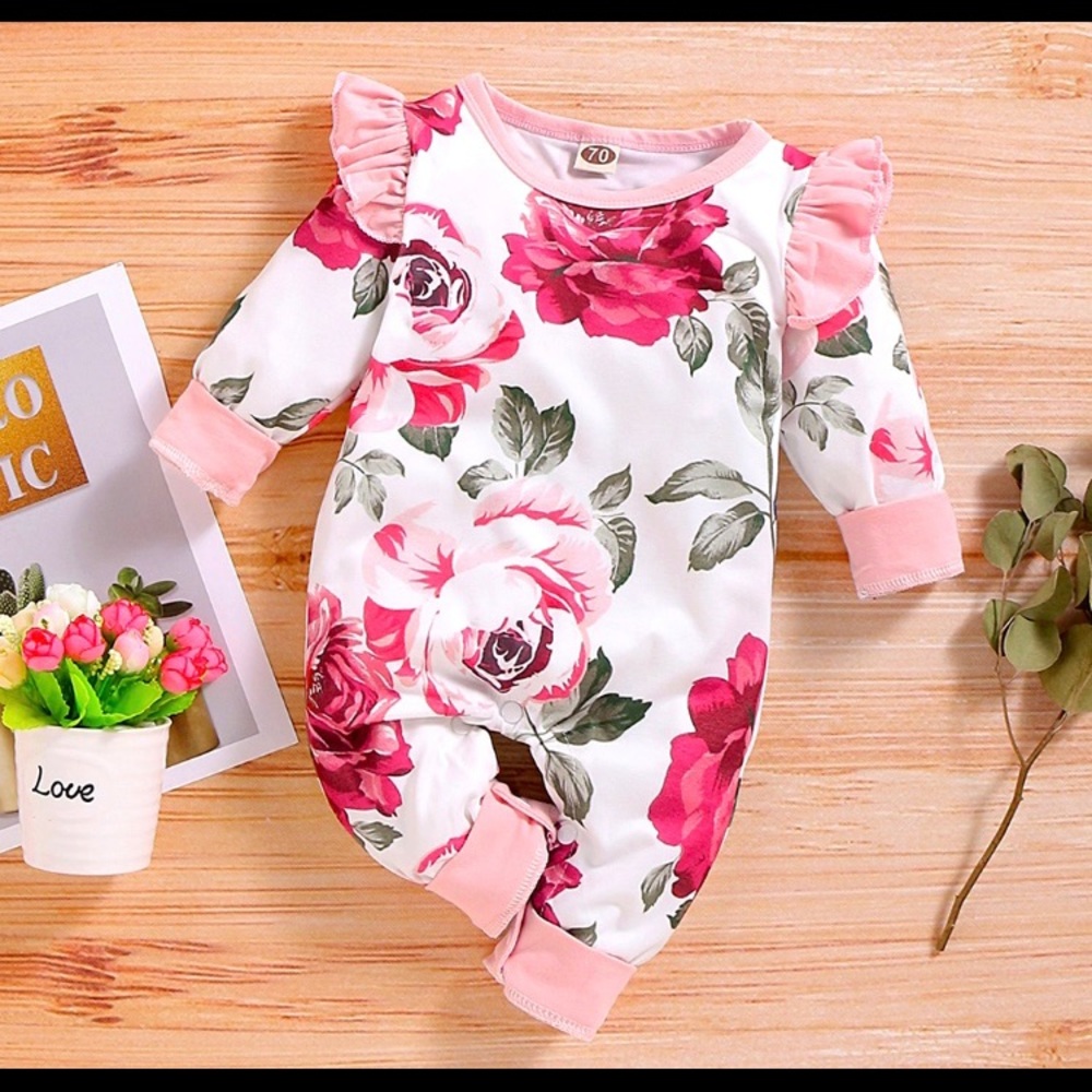 NWT FLOWERED RUFFLE BODYSUIT multiple sizes available